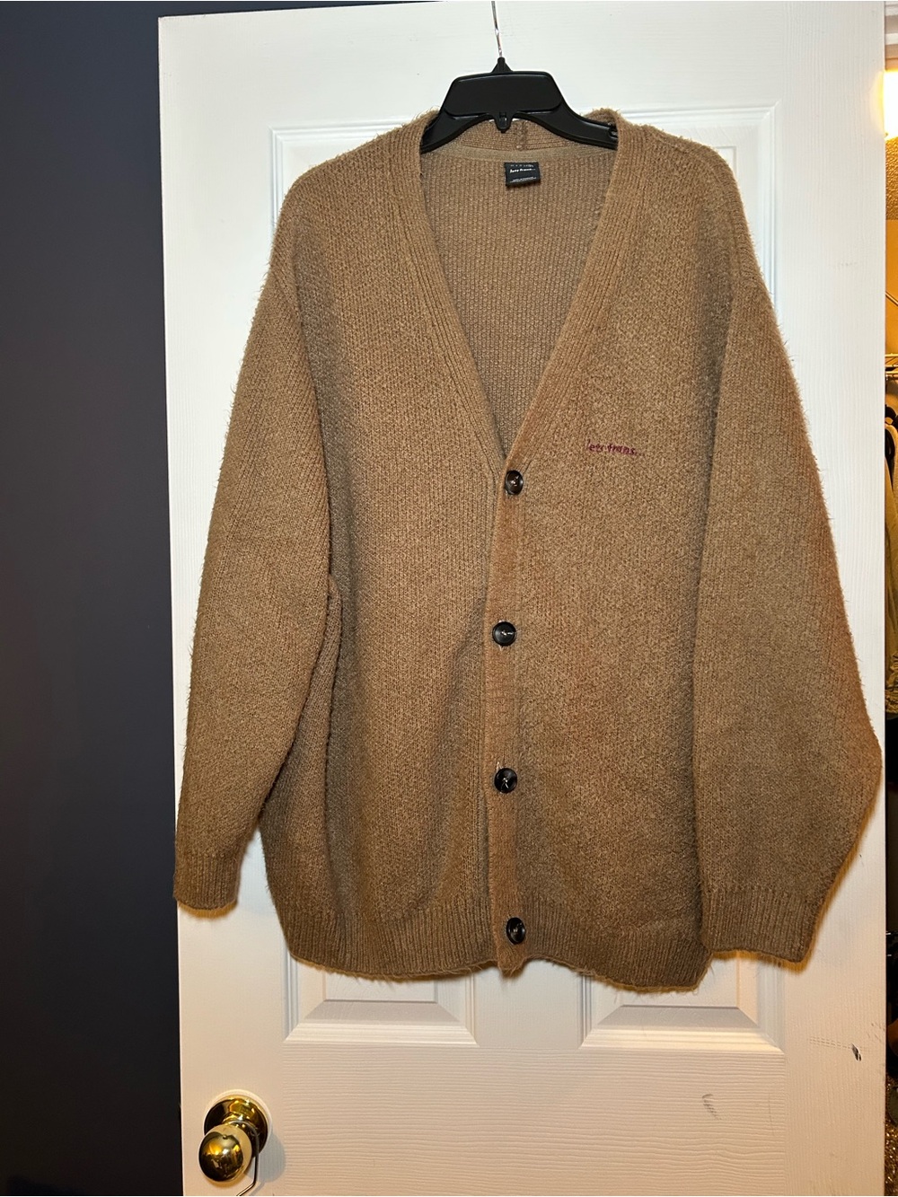 Men's iets frans Tan Button-Front Cardigan Sweater